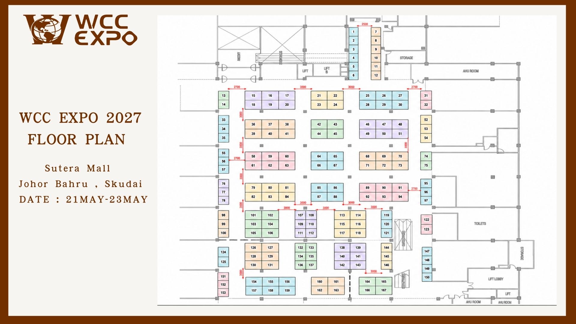 WCC EXPO 2027 Floor Plan at Sutera Mall